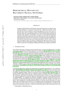 Hierarchical Multiscale Recurrent Neural Networks