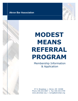 Modest Means Referral Program