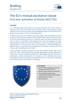 mutual assistance clause - European Parliament