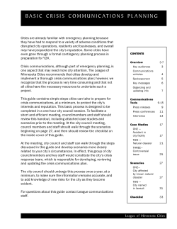 crisis communications guide - League of Minnesota Cities
