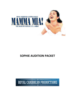 Sophie`s Audition Material - Royal Caribbean Productions