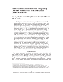 Empirical Relationships for Frequency Content Parameters of
