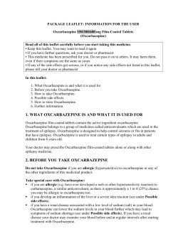 1. what oxcarbazepine is and what it is used for 2. before you take