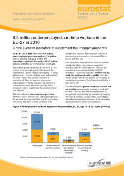 8.5 million underemployed part-time workers in the EU