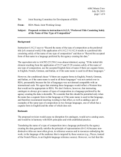 6JSC/Music/2/rev - RDA Steering Committee