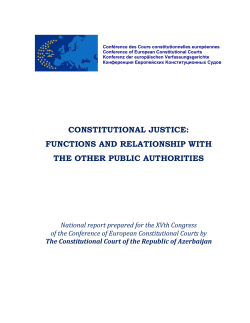 constitutional justice: functions and relationship with the other public