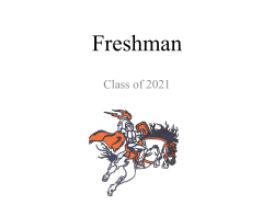 Freshman Scheduling Presentation