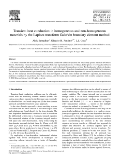 Transient heat conduction in homogeneous and non