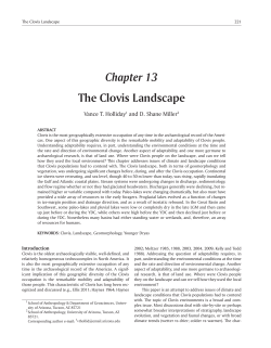 Chapter 13 The Clovis Landscape