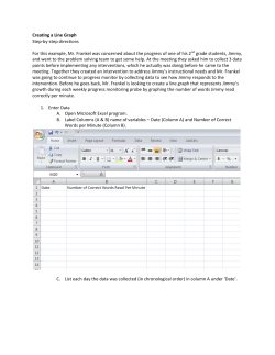 Creating a line graph