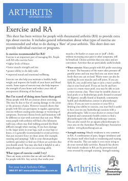 Exercise and RA