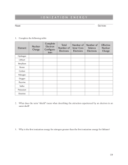 Ionization Energy