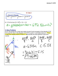 6-1 day 2 I. Area of a Triangle