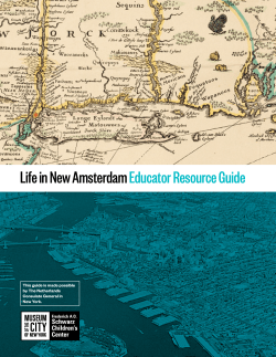 Families and Children in New Amsterdam (Essay and Lesson Plan 7)