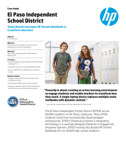 HP Stream Notebook PC | IT case study | El Paso ISD | HP
