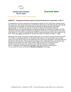 Employment Numbers Improve Overall, But Slump for Construction