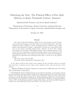 Delivering the Vote: The Political Effect of Free Mail