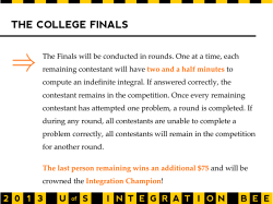 THE COLLEGE FINALS