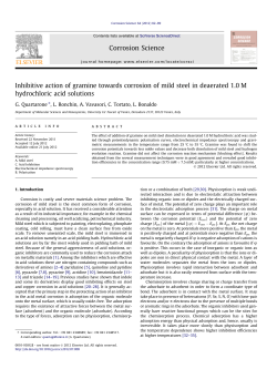 Inhibitive action of gramine towards corrosion of mild