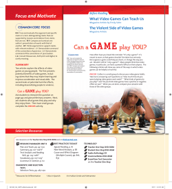 Can a GAME play YOU? - Stout Middle School