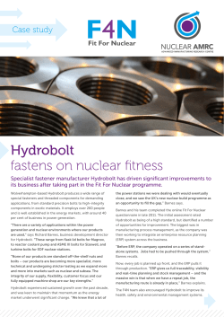 Hydrobolt fastens on nuclear fitness