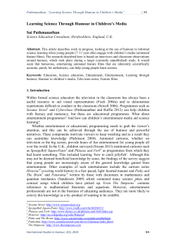 Learning Science Through Humour in Children`s Media