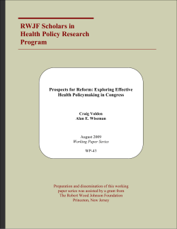 Legislative Effectiveness in Congress