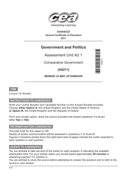 A2 1, Comparative Government