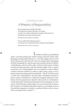 A rhetoric of responsibility
