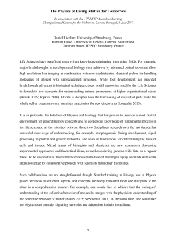 here - Human Frontier Science Program