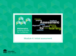 Module 4: Initial assessment