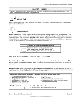 chapter 4 lesson 3 jingle time grammar time