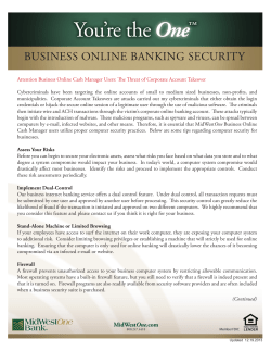 business online banking security