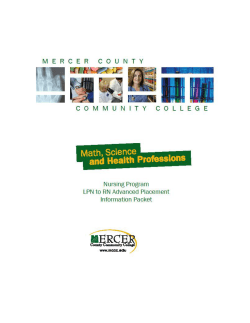 LPN to RN Advanced Placement Information Packet