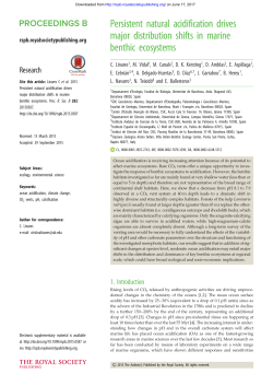 Persistent natural acidification drives major distribution shifts in