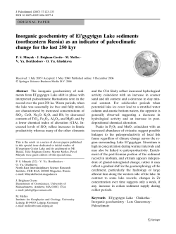 Minyuk et al 2007 - Department of Geosciences