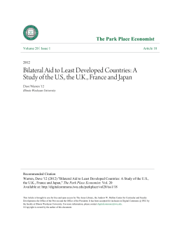 Bilateral Aid to Least Developed Countries