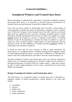 Soundproof Windows and Framed Glass Doors