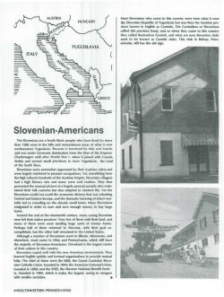 Sloven ian-Americans - Fort Vance Historical Society