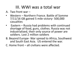 Did Technology change the nature of Warfare during World War I?