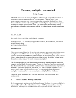 The money multiplier, re-examined