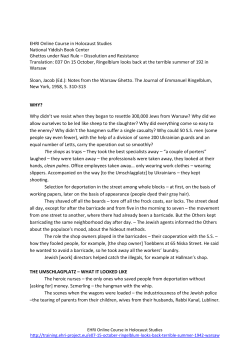 Ringelblum description of life in the Ghetto in summer 1942 EN