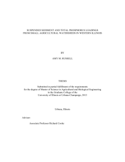 Suspended Sediment and Total Phosphorus