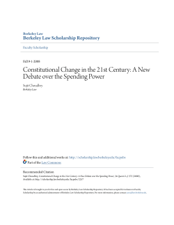 Constitutional Change in the 21st Century: A New Debate over the