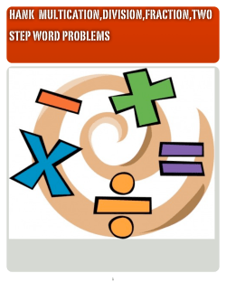 hank multication,division,fraction,two step word problems