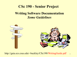 CSc 190 - Senior Project