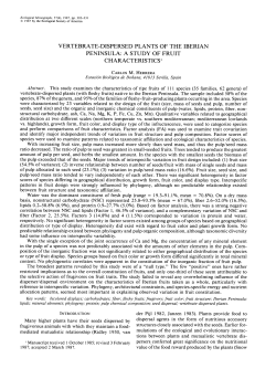 vertebrate-dispersed plants of the iberian peninsula: a study of fruit