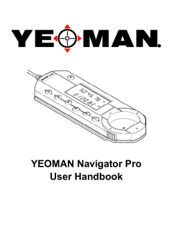 YEOMAN Navigator Pro User Handbook