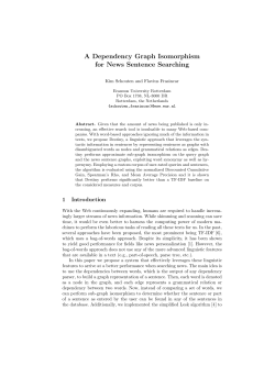 A Dependency Graph Isomorphism for News Sentence Searching