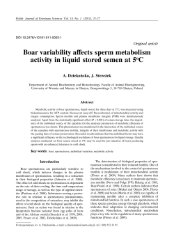 Boar variability affects sperm metabolism activity in liquid stored